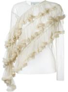 Marques'almeida Ruffled Tulle Top