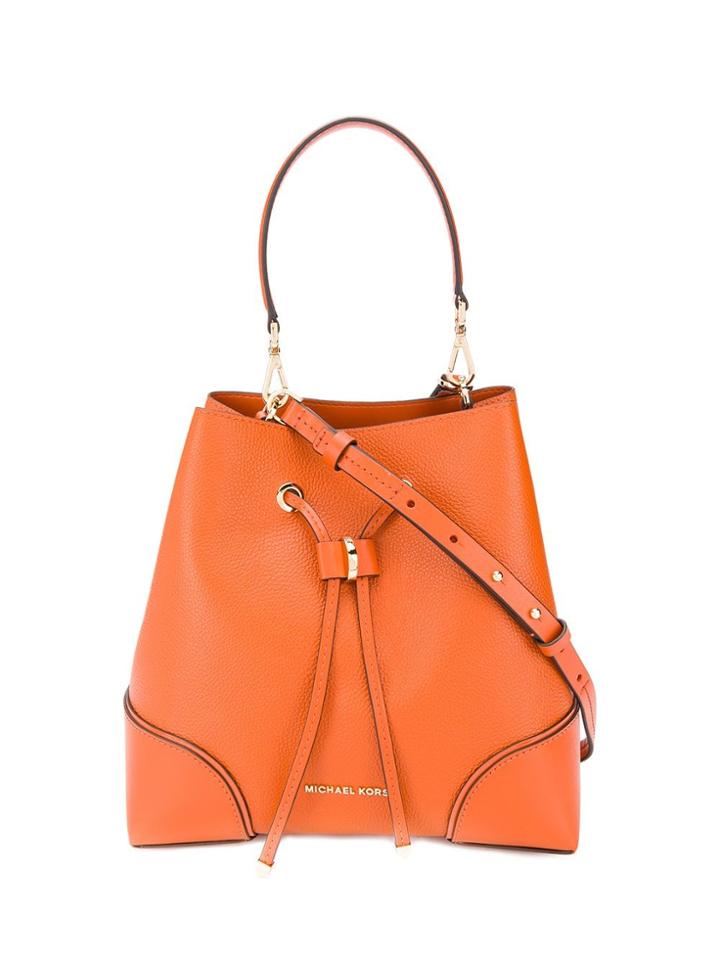 Michael Michael Kors Medium Pebbled Shoulder Bag - Orange