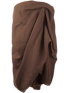 Rick Owens Draped Strapless Dress