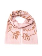 Serpui Printed Scarf, Women's, Pink/purple, Cotton