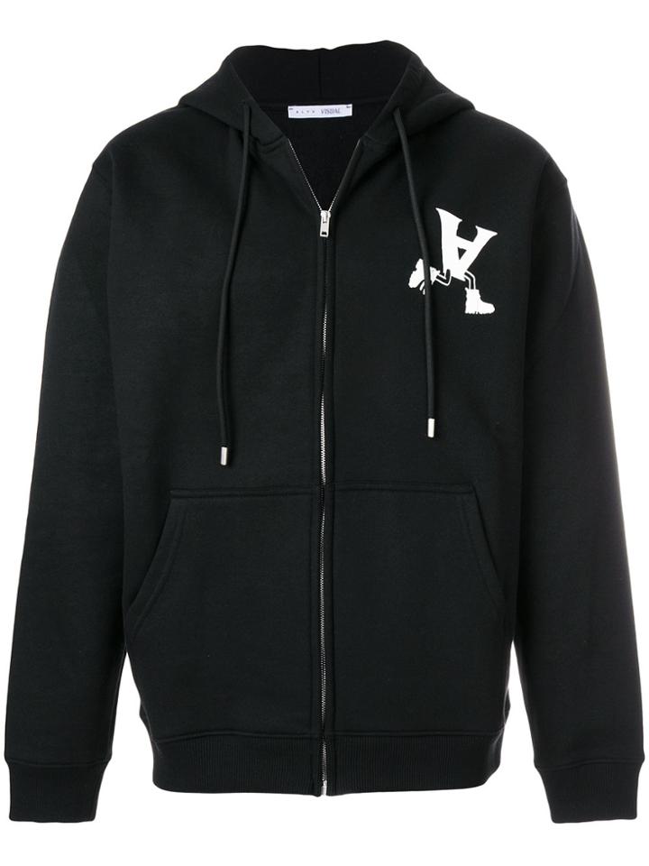 Alyx Globe Trotting Zip Up Hoodie - Black