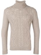 Tagliatore Roll-neck Fitted Sweater - Brown