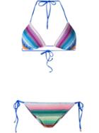 Missoni Striped Triangle Bikini, Women's, Size: 38, Rayon/nylon/spandex/elastane