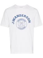 Jw Anderson Short Sleeve Logo Printed T-shirt - White