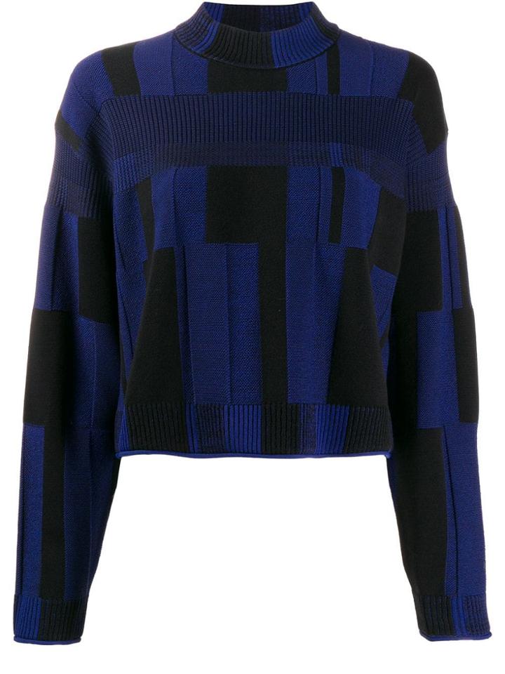 Proenza Schouler Patchwork Plaid Jumper - Blue