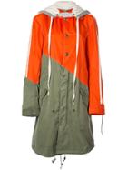 Greg Lauren Hybrid Hooded Coat - Orange