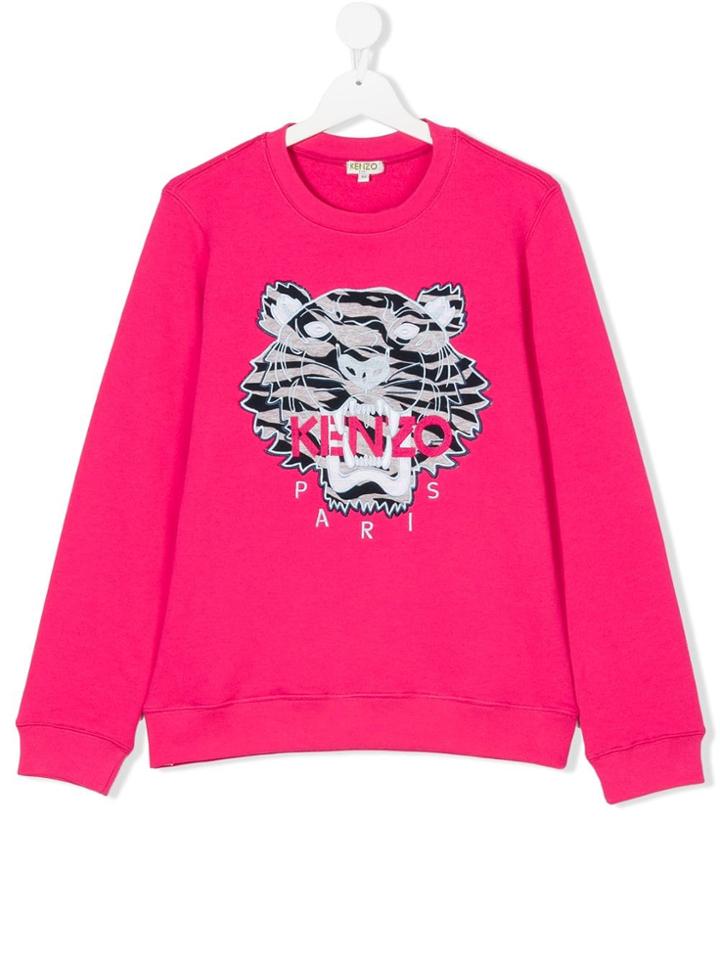 Kenzo Kids Tiger Print Sweatshirt - Pink