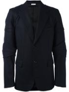 Comme Des Garçons Homme Plus Panelled Sleeve Blazer, Men's, Size: Large, Blue, Cupro/wool