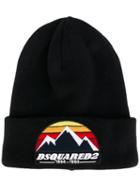 Dsquared2 - Logo Embroidered Beanie Hat - Men - Wool - One Size, Black, Wool
