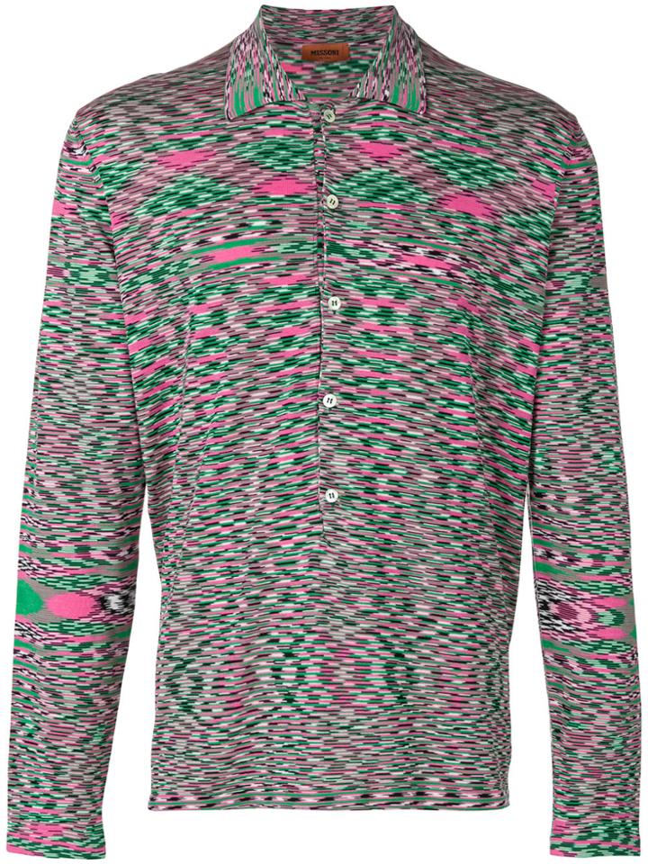 Missoni Striped Polo Shirt - Green
