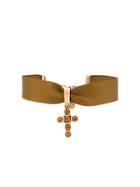 Valentino Vintage Ribbon Choker Necklace - Gold