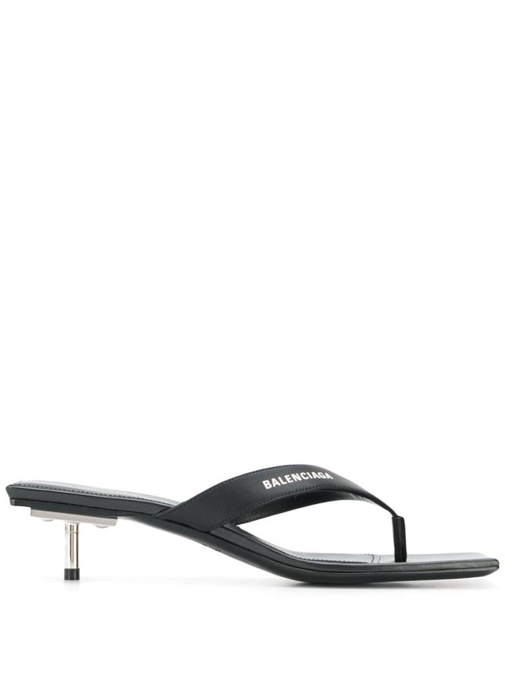 Balenciaga Metal Sandals - Black
