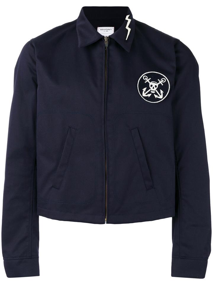 Htc Hollywood Trading Company - Logo Patch Jacket - Men - Cotton/polyester - L, Blue, Cotton/polyester