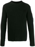 Cp Company Ribbed Lens Detail Jumper - Black