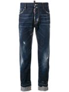 Dsquared2 Distressed Rolled-up Jeans - Blue