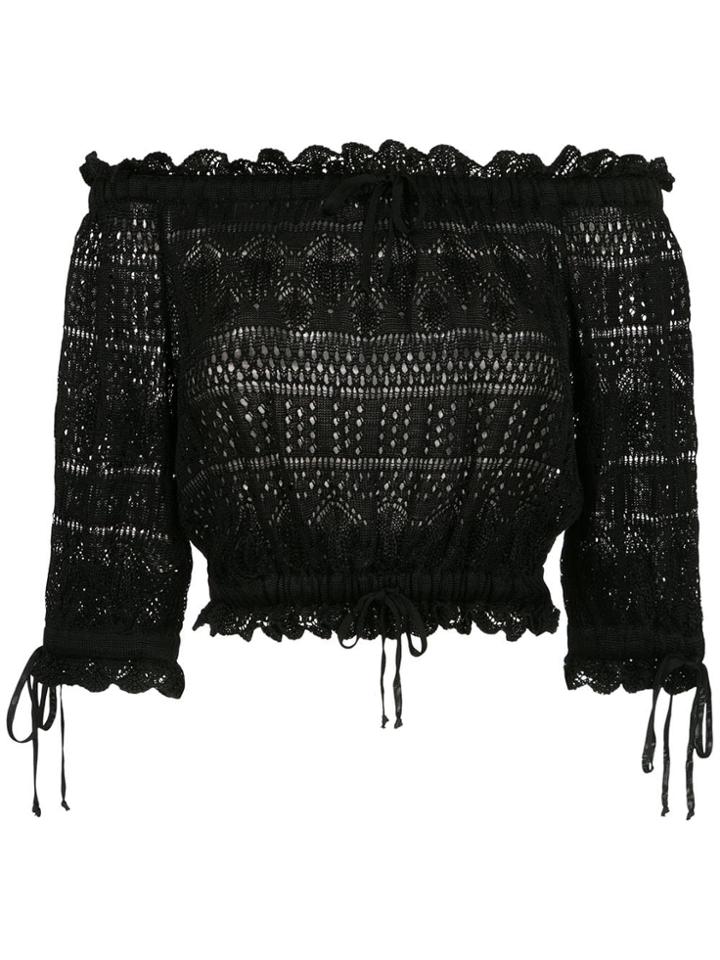 Cecilia Prado Off The Shoulder Andressa Blouse - Black