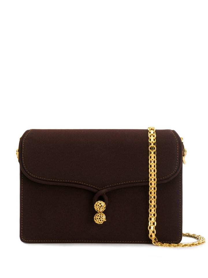 Gucci Vintage 1960's Clasp Shoulder Bag - Brown