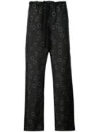 Ann Demeulemeester Printed Wide Leg Trousers - Black