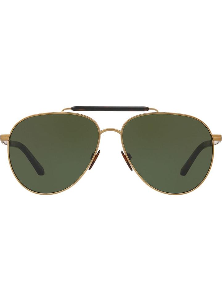 Burberry Eyewear Top Bar Detail Sunglasses - Gold