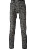 Versace 'optical' Jeans, Men's, Size: 34, Black, Cotton/spandex/elastane