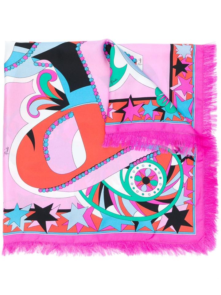 Emilio Pucci Printed Square Scarf - Pink