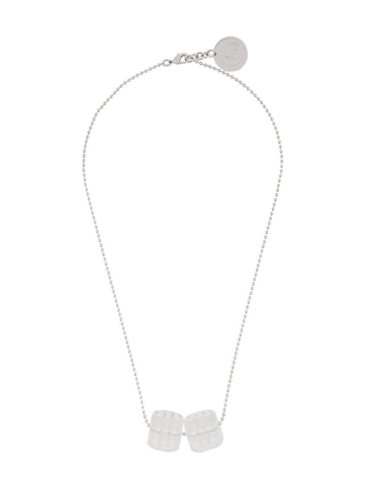 Mm6 Maison Margiela Ice Cube Dice Necklace - White