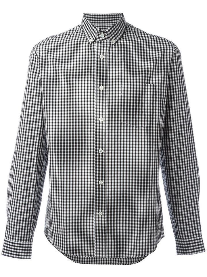 Golden Goose Deluxe Brand Gingham Shirt, Men's, Size: Large, Black, Cotton