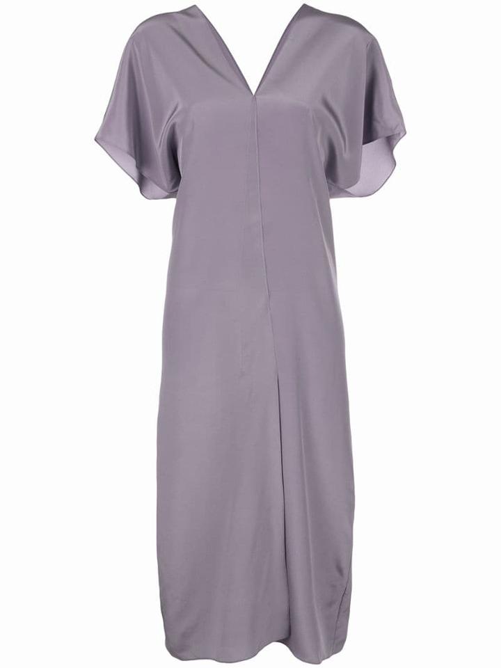 Voz Short-sleeve Midi Dress - Purple