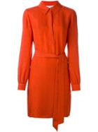 Diane Von Furstenberg Buttoned Neck Belted Dress
