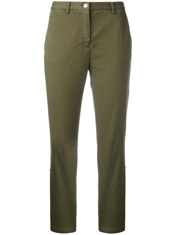History Repeats Cropped Pants, Women's, Size: 44, Green, Cotton/spandex/elastane
