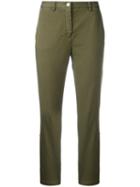 History Repeats Cropped Pants, Women's, Size: 44, Green, Cotton/spandex/elastane
