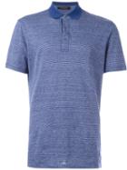 Ermenegildo Zegna Classic Polo Shirt, Men's, Size: 54, Blue, Cotton/linen/flax