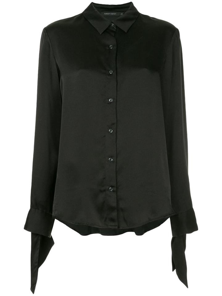 Nobody Denim Silk Cuff Shirt Soiree - Black