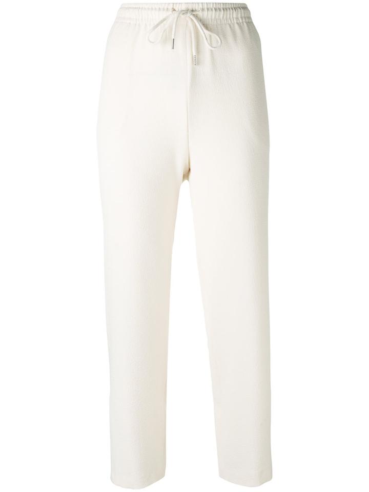 See By Chloé - Cropped Track Pants - Women - Cotton/polyester/spandex/elastane/viscose - 42, White, Cotton/polyester/spandex/elastane/viscose