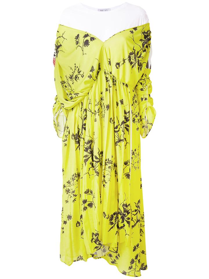 Act N&deg;1 Floral Print Ruched Dress - Green
