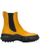 Marni Ridged Sole Ankle Boots - Yellow & Orange
