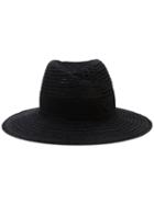 Maison Michel - Hat With Grosgrain Ribbon - Women - Straw - M, Black, Straw