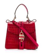 Chloé Embossed Crocodile Effect Aby Bag - Red