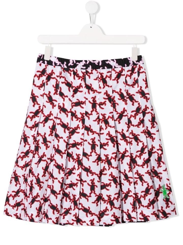 Marni Kids Bunny Print Skirt - White