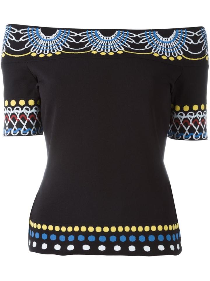 Peter Pilotto Geometric Knit Off-shoulder Top