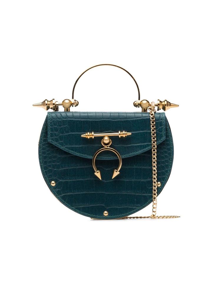 Okhtein Blue Oak On Brass Cross Body Bag
