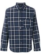 A.p.c. Plaid Relaxed Fit Shirt - Blue