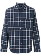 A.p.c. Plaid Relaxed Fit Shirt - Blue