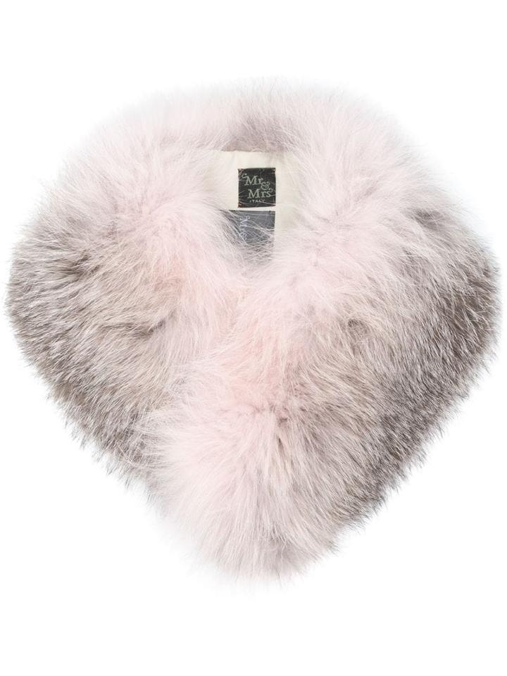 Mr & Mrs Italy Two-tone Fur Collar - Pink