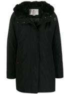 Woolrich Zipped Hooded Parka Coat - Black