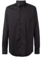 Fashion Clinic Classic Buttoned Shirt, Men's, Size: 45, Black, Cotton/polyamide/spandex/elastane