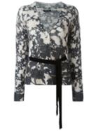 Twin-set Belted Cardigan, Women's, Size: Large, Grey, Polyamide/mohair/wool