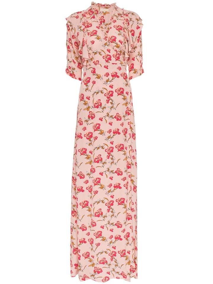 By Timo Floral Print Wrap Dress - Pink & Purple