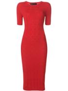 Versace Pointelle-knit Dress - Red