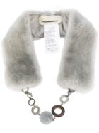 's Max Mara Mink Fur Collar - Grey